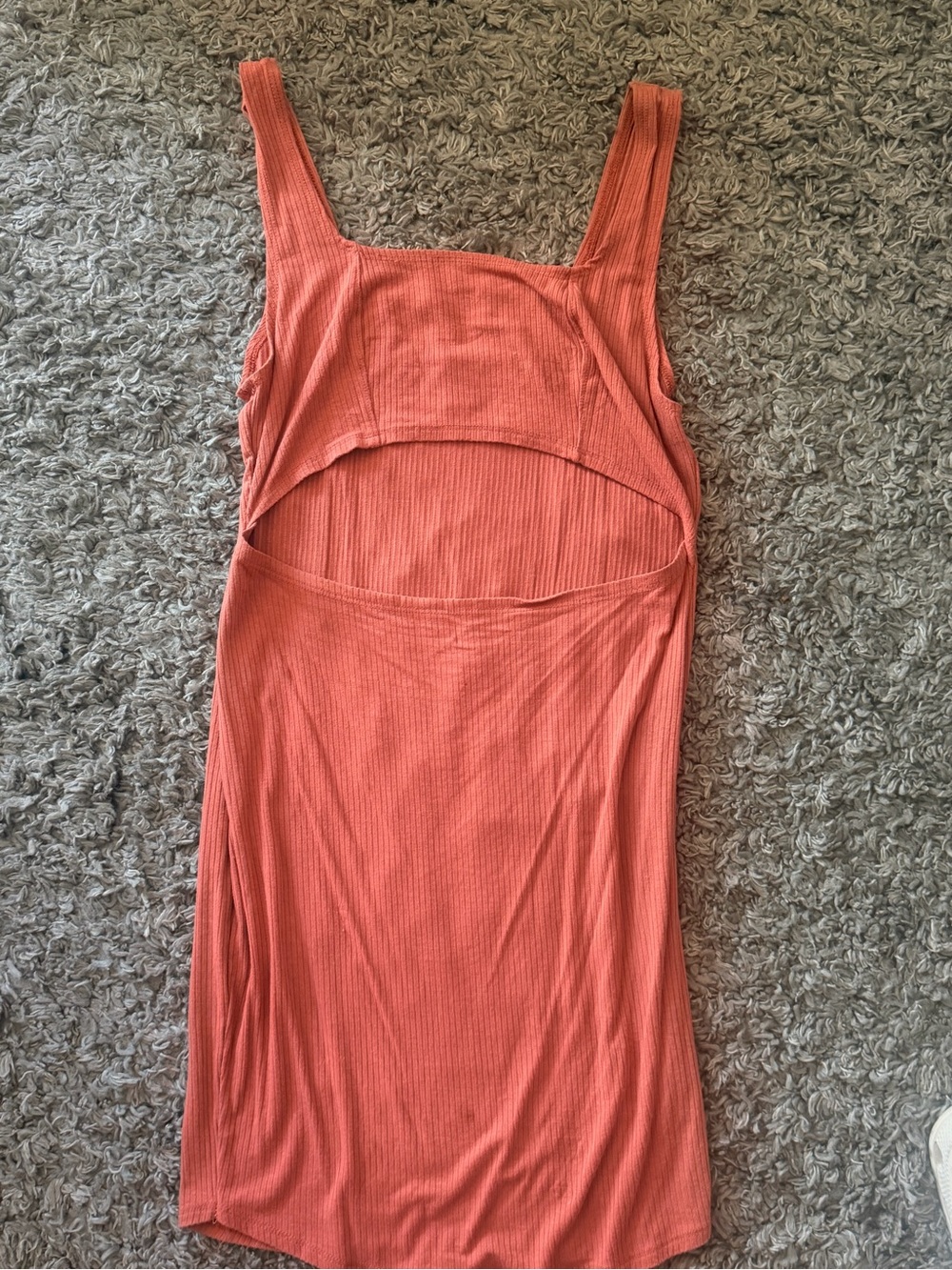 Bozzolo Ribbed Sleeveless Top in Coral Pink